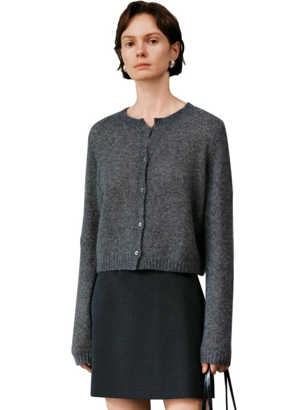 Lightweight Silk Cashmere Blend Cardigan, Soft Knit Button Front Sweater for